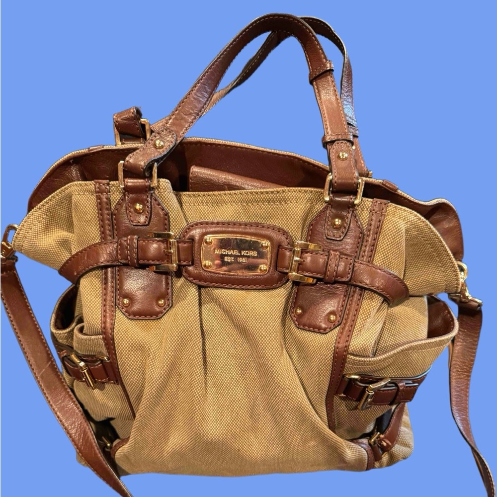 Michael Kors Canvas and Leather Gansevoort Tote